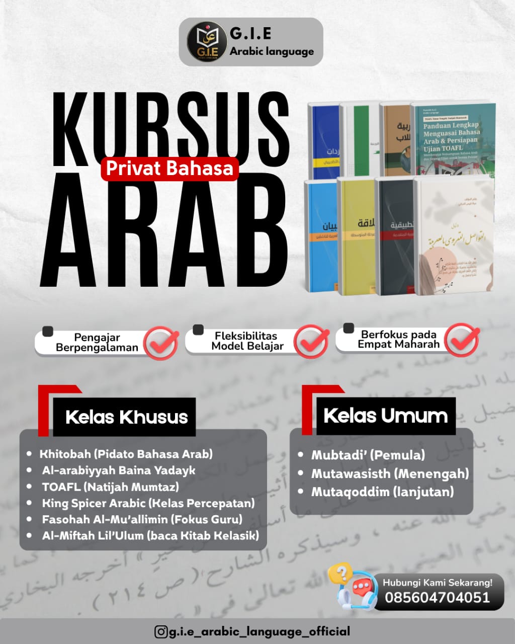 🌟 Kelas Kursus Kami – G.I.E Arabic Language